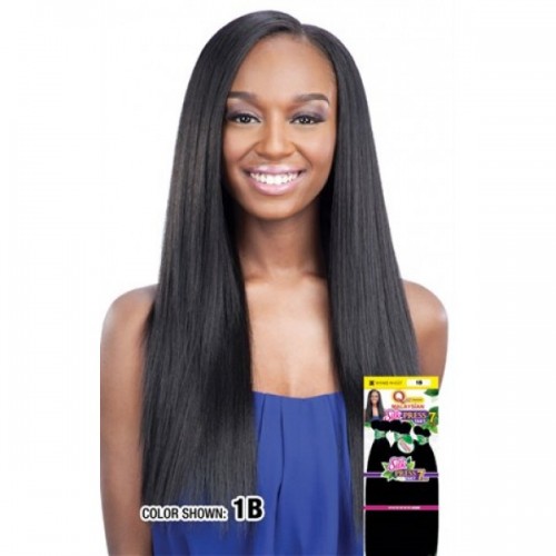MILKYWAY Que Mastermix Synthetic Hair Weave MALAYSIAN Silk PRESS YAKY 7PCS(14"16"18")